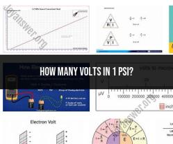 Conversion of Volts to PSI: Understanding the Relationship