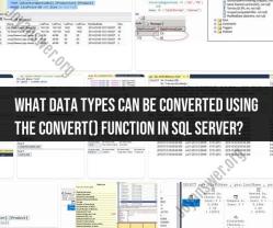 Conversion Possibilities in SQL Server's CONVERT() Function
