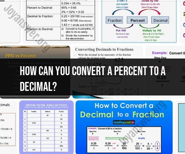 Converting a Percent to a Decimal: Simple Methods