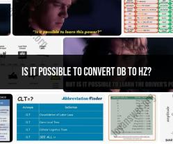Converting dB to Hz: Is It Possible?
