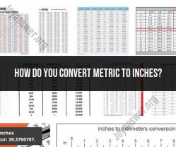 Converting Metric to Inches: Easy-to-Follow Conversion Process
