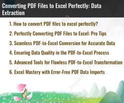 Converting PDF Files to Excel Perfectly: Data Extraction