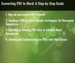 Converting PDF to Word: A Step-by-Step Guide