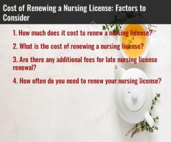 Cost of Renewing a Nursing License: Factors to Consider