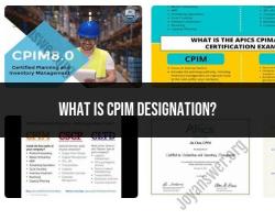 CPIM Designation: Certified in Production and Inventory Management