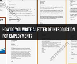 Crafting a Letter of Introduction for Employment