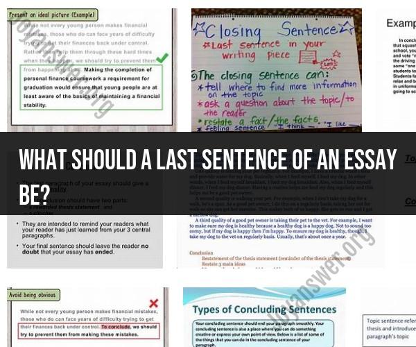 Crafting a Memorable Last Sentence for Your Essay