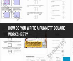 Crafting Punnett Square Worksheets: Educational Tools