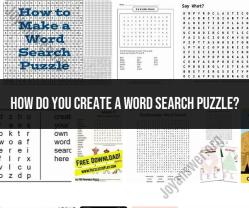Crafting Word Search Puzzles: A Creative Guide
