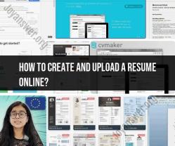 Creating and Uploading a Resume Online: Job Application Guide