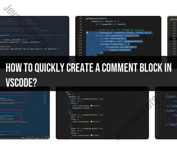 Creating Comment Blocks in VSCode: A Time-Saving Trick