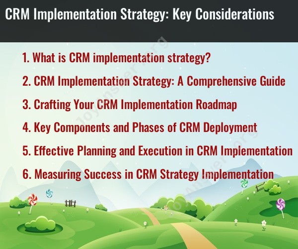 CRM Implementation Strategy: Key Considerations