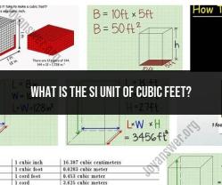 Cubic Feet in SI Units: Understanding Volume Measurement