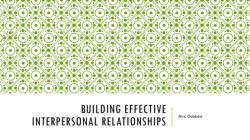 Cultivating Interpersonal Relationships: Building Strategies