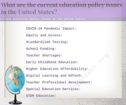 Current Education Policy Issues in the United States