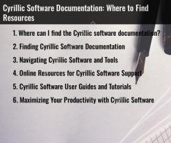 Cyrillic Software Documentation: Where to Find Resources